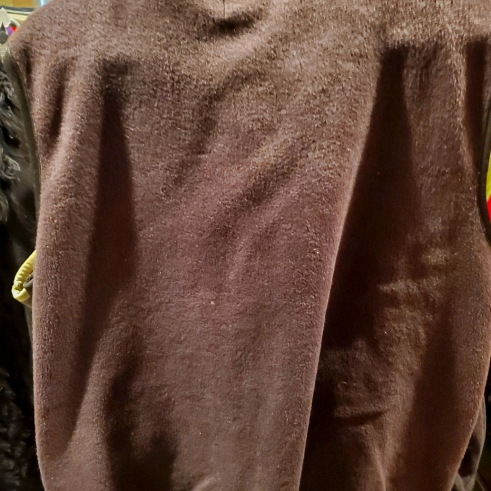 Vintage Carolyn Taylor Womens Dark Gray Vest Fleece